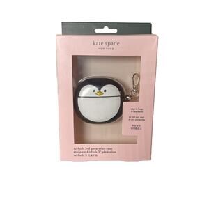 Kate Spade Morty Penguin AirPods 3 Case NIB Limited Edition Black White